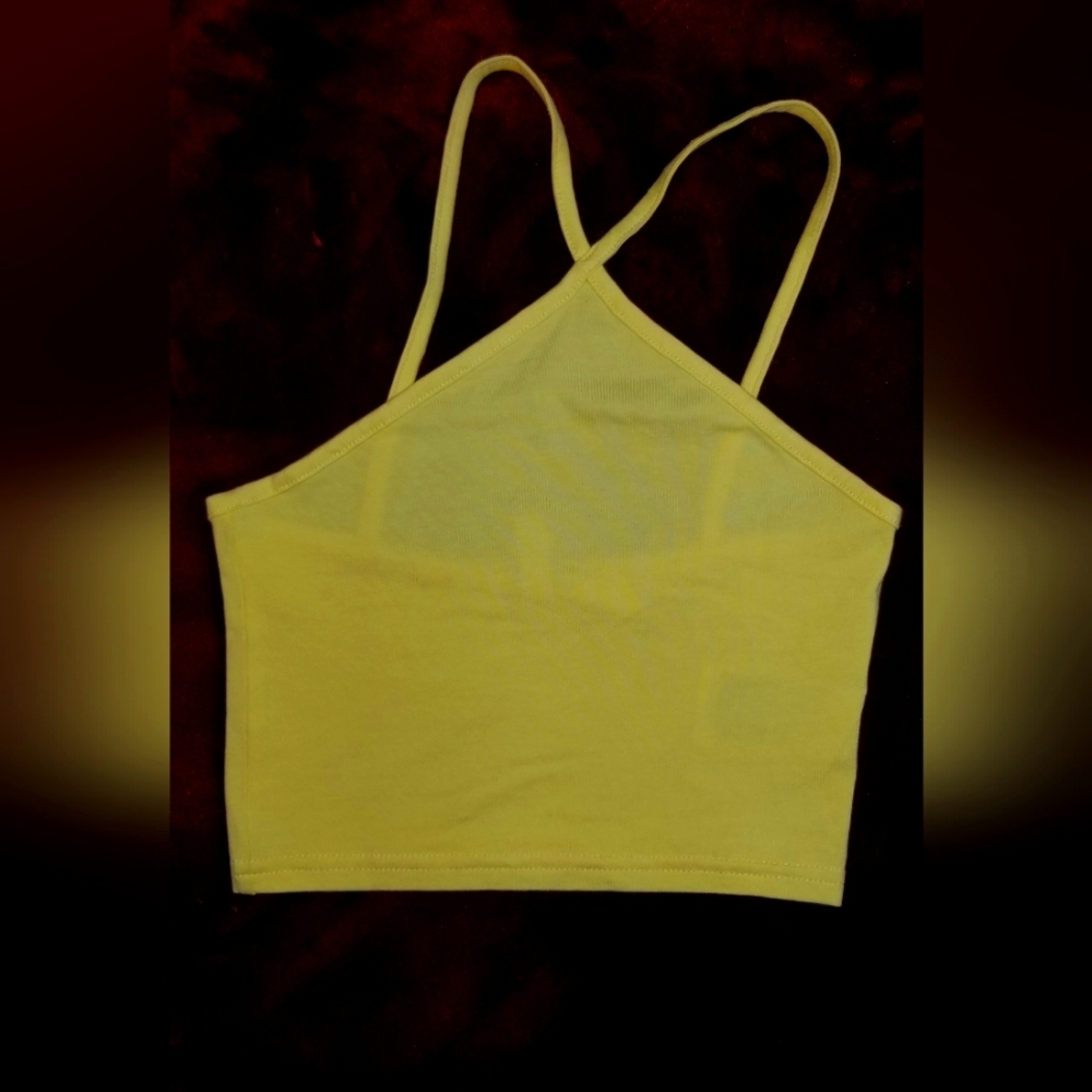 H&M Yellow crop tank